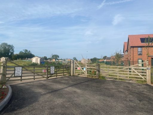 View of entry to Wolston Allotments for Walk and Talk Therapy